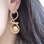 Brinco Feminino Infinito Dourado 