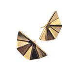 Brinco Feminino Leque de Luz Dourado 