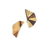 Brinco Feminino Leque de Luz Dourado 