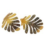 Brinco Feminino Maxi Folha Dourado