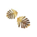 Brinco Feminino Maxi Folha Dourado