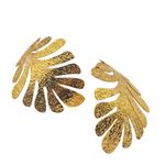 Brinco Feminino Maxi Folha Dourado