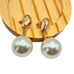 Brinco Feminino Pérola Preciosa Dourado 