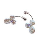 Brinco Feminino Flor Orgânica Prata