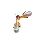 Brinco Feminino Pérola orgânico Dourado