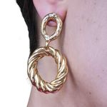 Brinco Femino Soberana Eternidade Dourado