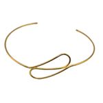 Colar Feminino Curvatura Dourado