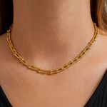 Colar Feminino Elos de Luxo Dourado