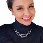 Colar Feminino Elos Orgânicos Prata