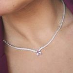 Colar Feminino Soberana Riviera Celeste Prata