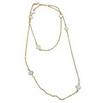 Colar Feminino Trevo de Madrepérola Dourado 