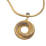 Colar Feminino Virtude Dourado Cravejado
