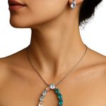 Conjunto Feminino Pedras Colorful Prata