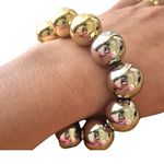 Pulseira Feminina Dual Glow Prata e Dourada