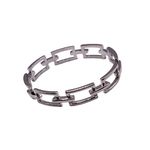 Pulseira Feminina Elos Retangular Prata