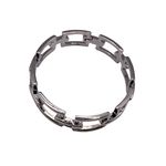 Pulseira Feminina Elos Retangular Prata