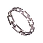 Pulseira Feminina Elos Retangular Prata