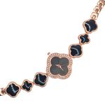 Pulseira Relógio Preta Rosé Feminino Cravejado