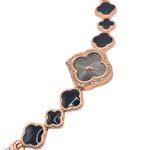 Pulseira Relógio Preta Rosé Feminino Cravejado