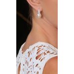 Brinco Argola Zircon Pearl
