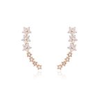 Brinco earcuff flowers 