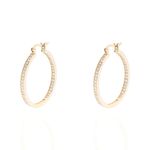 Brinco argola 30mm cravejado 