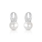 Brinco Argola Zircon Pearl