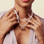 Colar pérolas naturais 3 pingentes