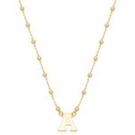 Colar pérolas letra A