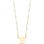 Colar pérolas letra B