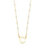 Colar pérolas letra C