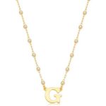 Colar pérolas letra G