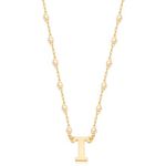 Colar pérolas letra I