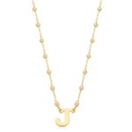 Colar pérolas letra J