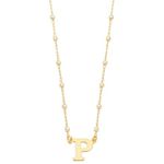 Colar pérolas letra P