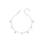 Pulseira plaquinhas e cristais 