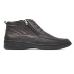 Bota Masculina com zíper Couro Café Leveterapia