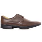 Sapato Social Conforto Couro Café Leveterapia