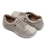 Tênis Feminino Confortável Couro Creme Levecomfort