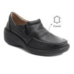 Sapato Feminino Confortável com Zíper Preto Levecomfort 