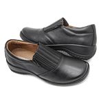 Sapato Mocassim Feminino Confortável com Ziper Preto Levecomfort 