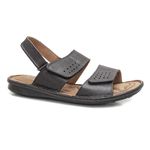 Sandália Masculina Confortável em Couro Dark Brown Leveterapia