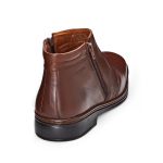 Bota Social Masculina Conforto Couro Cafe com Ziper Leveterapia 