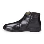 Bota Social Masculina Conforto Couro Preto com Ziper Leveterapia 