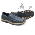 Sapato Casual em couro Marinho Levecomfort 