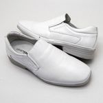 Sapato Social Leve Conforto Couro Branco Legitimo Leveterapia