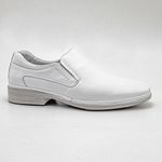 Sapato Social Leve Conforto Couro Branco Legitimo Leveterapia