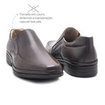 Sapato social conforto Couro Dark Brown Leveterapia