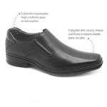 Sapato social conforto Couro Preto Leveterapia