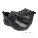 Bota Masculina Couro Preto Leveterapia 